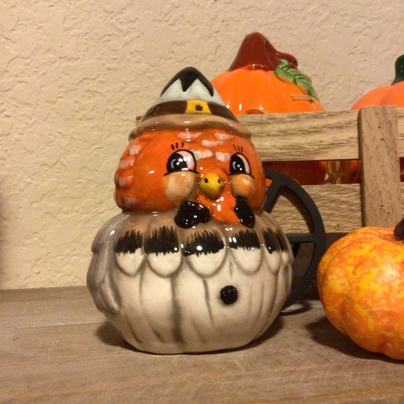 Johanna Parker turkey and owl Salt & Pepper Shakers 🍁 - Picture 4 of 16